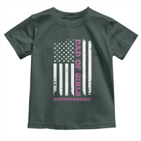 Funny Dad Of Girls Outnumbered Toddler T Shirt Vintage American Flag Father's Day