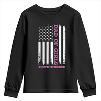Funny Dad Of Girls Outnumbered Youth Sweatshirt Vintage American Flag Father's Day