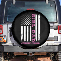 Funny Girl Dad Outnumbered Spare Tire Cover Vintage American Flag Father's Day