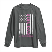 Funny Girl Dad Outnumbered Long Sleeve Shirt Vintage American Flag Father's Day