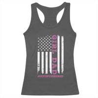 Funny Girl Dad Outnumbered Racerback Tank Top Vintage American Flag Father's Day