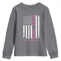 Funny Girl Dad Outnumbered Youth Sweatshirt Vintage American Flag Father's Day