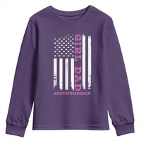 Funny Girl Dad Outnumbered Youth Sweatshirt Vintage American Flag Father's Day