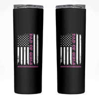 Funny Dad Of Girls Outnumbered Skinny Tumbler Vintage American Flag Father's Day