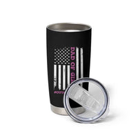 Funny Dad Of Girls Outnumbered Tumbler Cup Vintage American Flag Father's Day