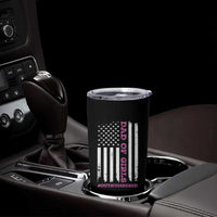 Funny Dad Of Girls Outnumbered Tumbler Cup Vintage American Flag Father's Day