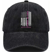 Funny Dad Of Girls Outnumbered Washed Cotton Baseball Cap Vintage American Flag Father's Day