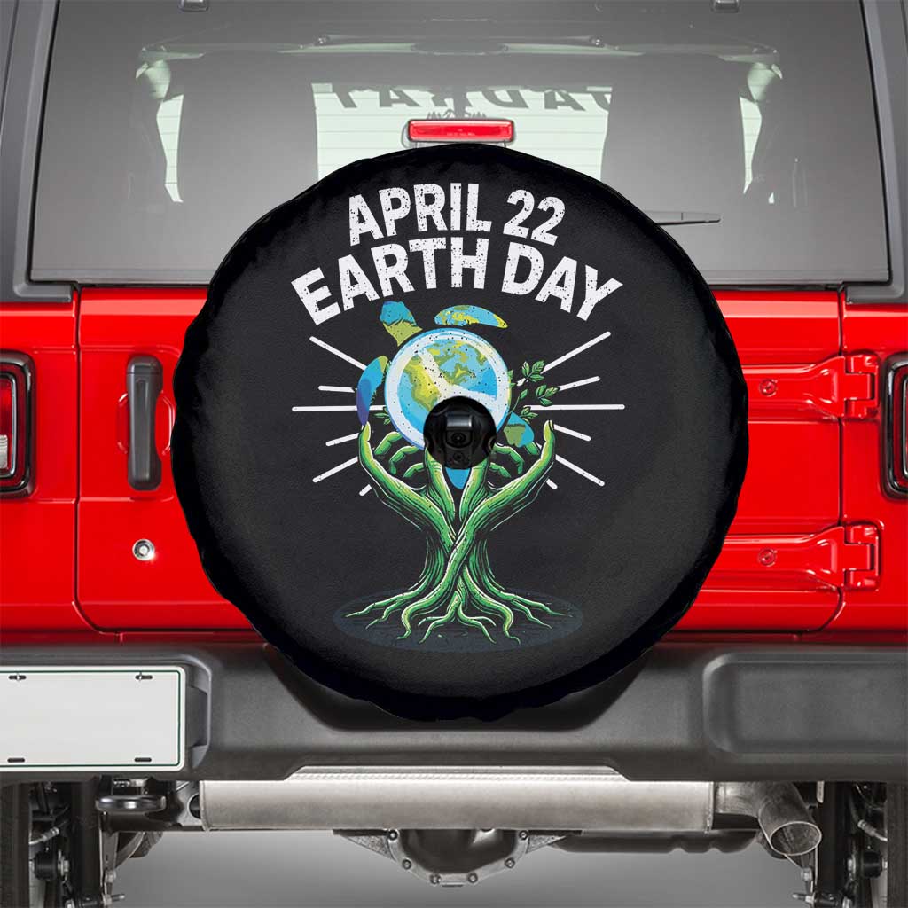 Happy Earth Day April 22 Spare Tire Cover Restore Earth Sea Turtle Tree Peace Sign