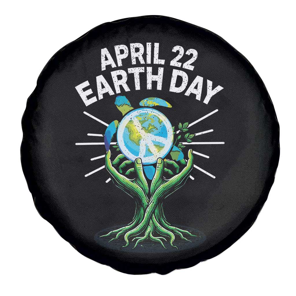 Happy Earth Day April 22 Spare Tire Cover Restore Earth Sea Turtle Tree Peace Sign