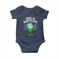 Happy Earth Day April 22 Baby Onesie Restore Earth Sea Turtle Tree Peace Sign