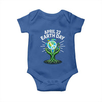 Happy Earth Day April 22 Baby Onesie Restore Earth Sea Turtle Tree Peace Sign
