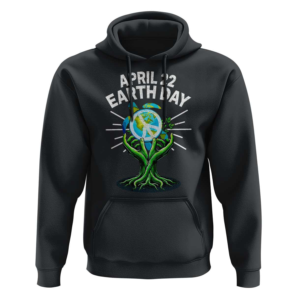 Happy Earth Day April 22 Hoodie Restore Earth Sea Turtle Tree Peace Sign