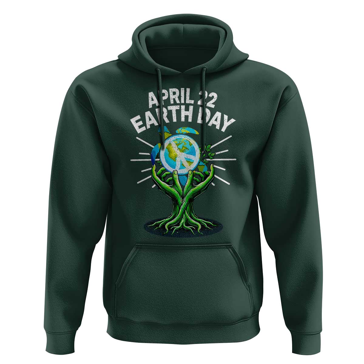 Happy Earth Day April 22 Hoodie Restore Earth Sea Turtle Tree Peace Sign