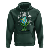 Happy Earth Day April 22 Hoodie Restore Earth Sea Turtle Tree Peace Sign