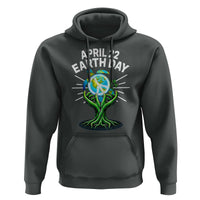 Happy Earth Day April 22 Hoodie Restore Earth Sea Turtle Tree Peace Sign