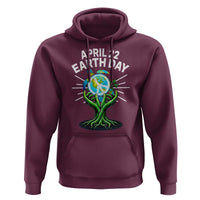 Happy Earth Day April 22 Hoodie Restore Earth Sea Turtle Tree Peace Sign