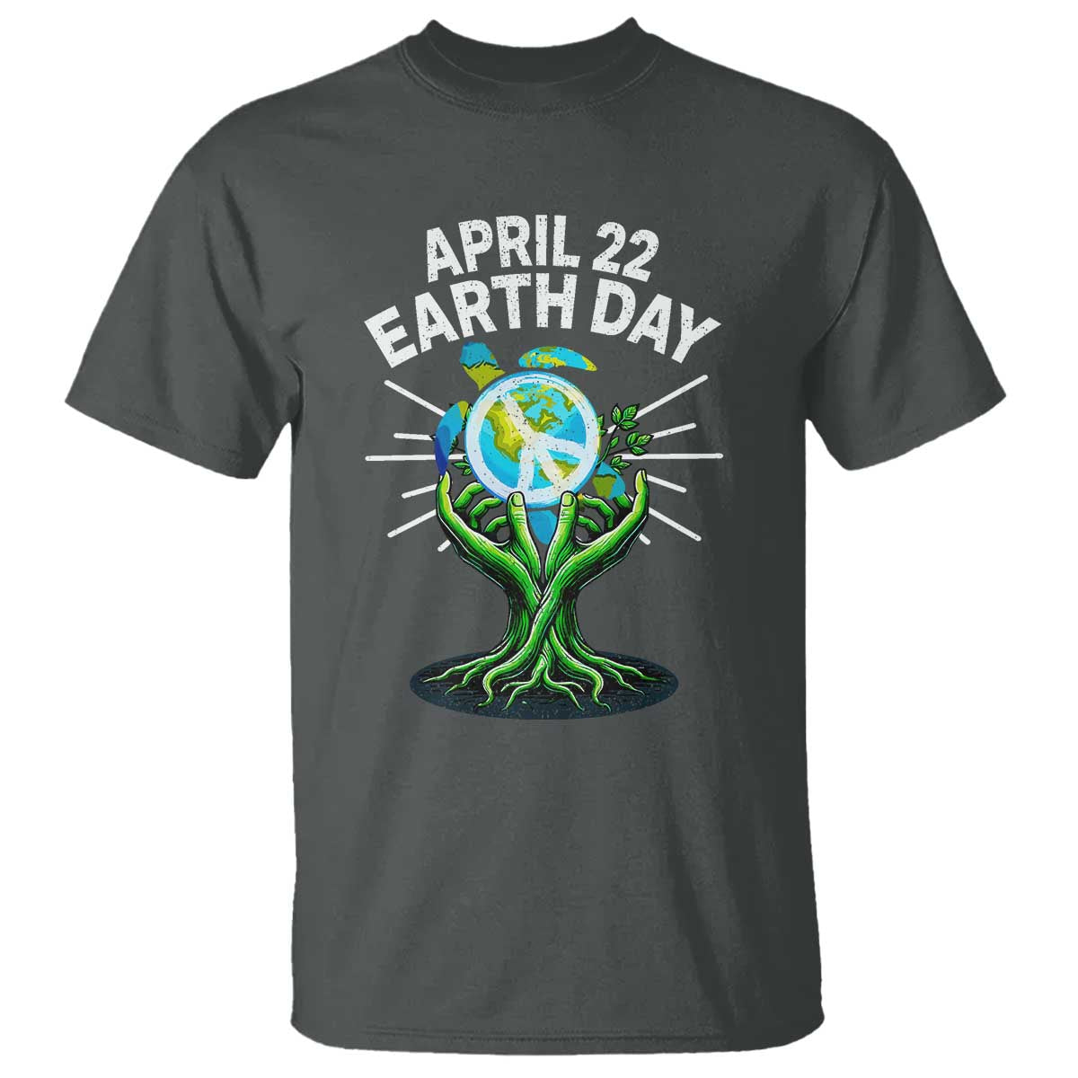 Happy Earth Day April 22 T Shirt Restore Earth Sea Turtle Tree Peace Sign