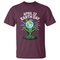 Happy Earth Day April 22 T Shirt Restore Earth Sea Turtle Tree Peace Sign