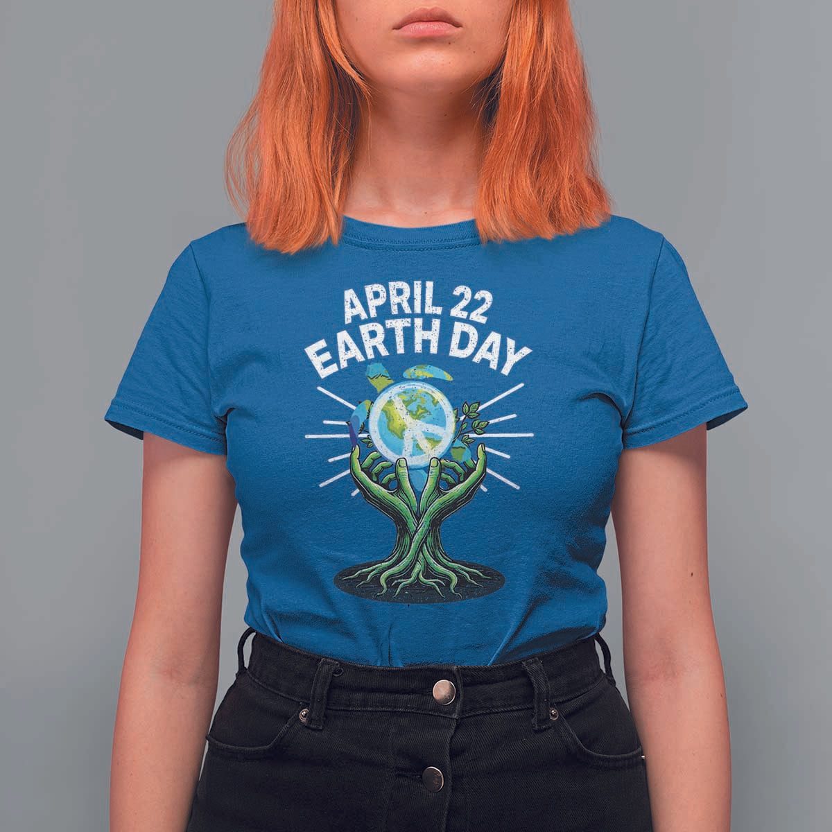 Happy Earth Day April 22 T Shirt For Women Restore Earth Sea Turtle Tree Peace Sign
