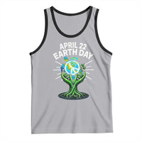 Happy Earth Day April 22 Tank Top Restore Earth Sea Turtle Tree Peace Sign