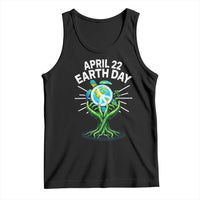 Happy Earth Day April 22 Tank Top Restore Earth Sea Turtle Tree Peace Sign