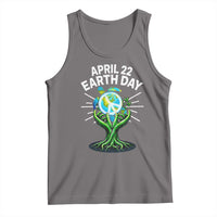 Happy Earth Day April 22 Tank Top Restore Earth Sea Turtle Tree Peace Sign
