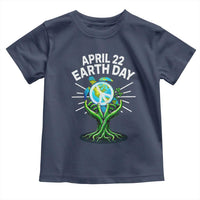 Happy Earth Day April 22 Toddler T Shirt Restore Earth Sea Turtle Tree Peace Sign