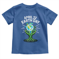 Happy Earth Day April 22 Toddler T Shirt Restore Earth Sea Turtle Tree Peace Sign