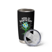 Happy Earth Day April 22 Tumbler Cup Restore Earth Sea Turtle Tree Peace Sign