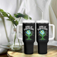Happy Earth Day April 22 Tumbler With Handle Restore Earth Sea Turtle Tree Peace Sign