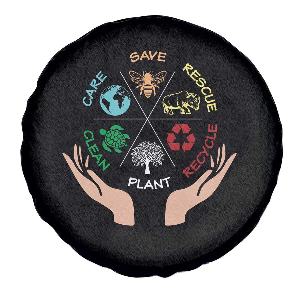 Save Bees Rescue Animals Recycle Plastic Plant Tree Spare Tire Cover Earth Day