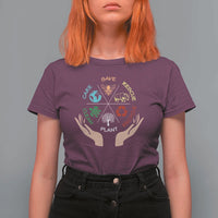 Save Bees Rescue Animals Recycle Plastic Plant Tree T Shirt For Women Earth Day