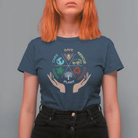 Save Bees Rescue Animals Recycle Plastic Plant Tree T Shirt For Women Earth Day