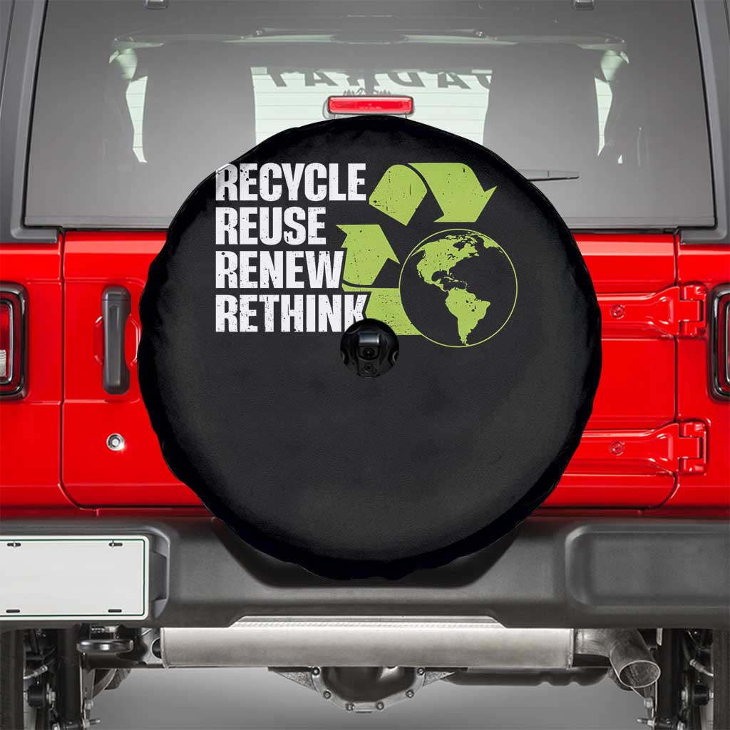 Recycle Reuse Renew Rethink Environmental Activism Spare Tire Cover