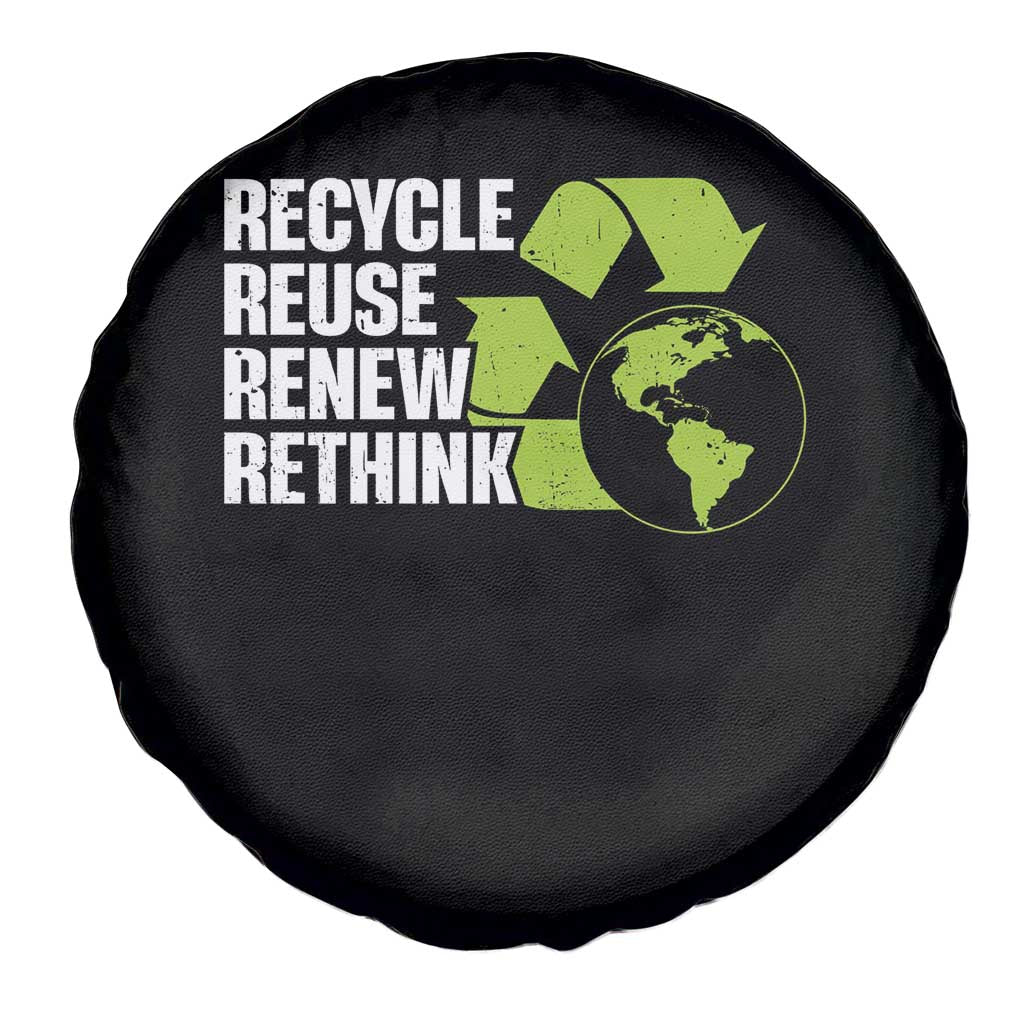 Recycle Reuse Renew Rethink Environmental Activism Spare Tire Cover