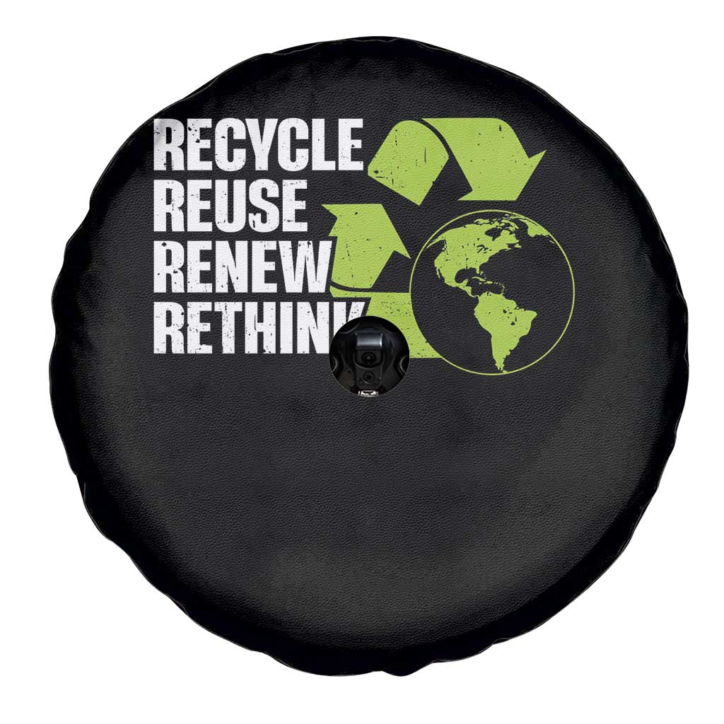 Recycle Reuse Renew Rethink Environmental Activism Spare Tire Cover