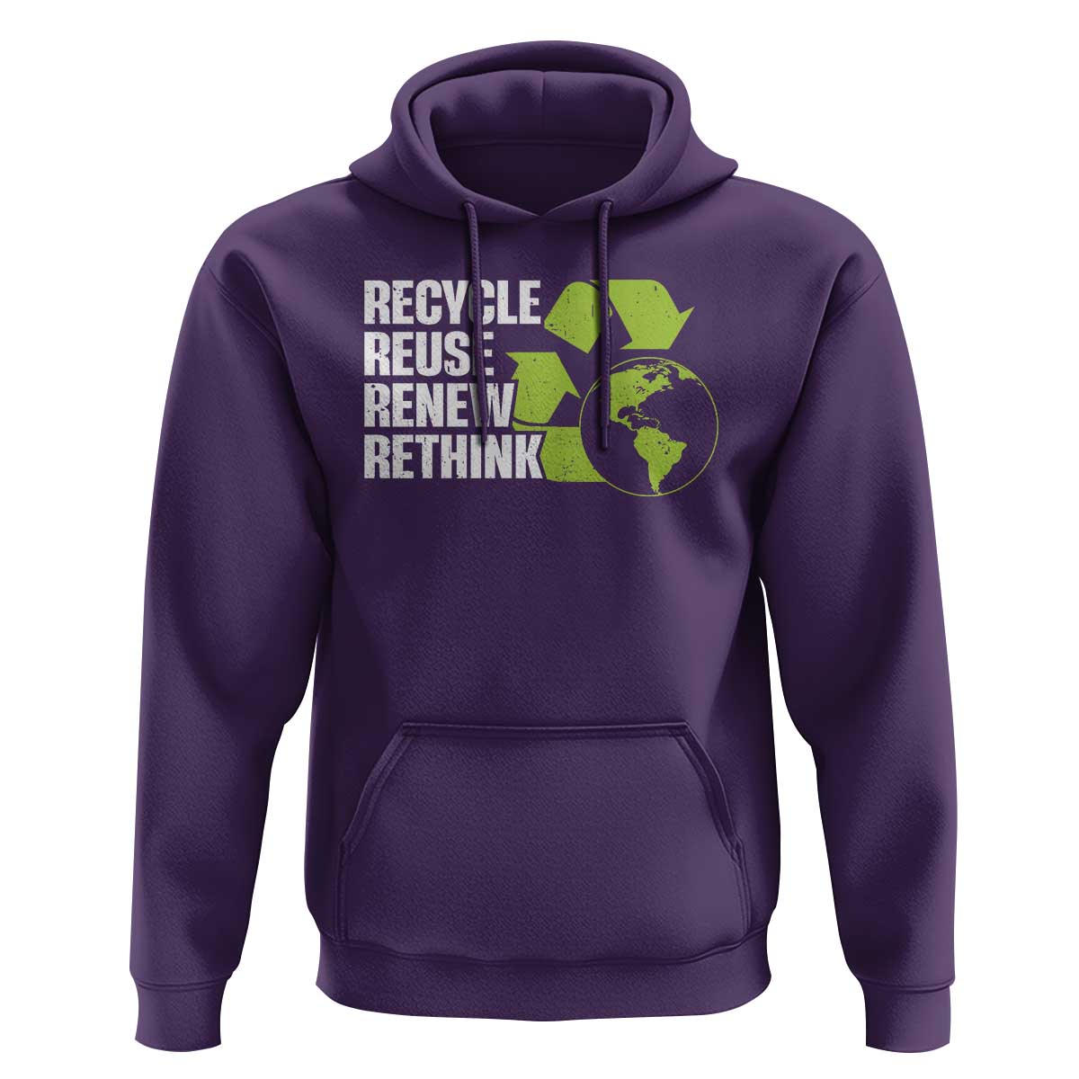 Recycle Reuse Renew Rethink Environmental Activism Hoodie