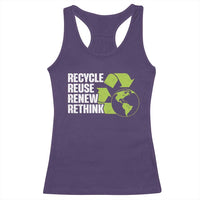 Recycle Reuse Renew Rethink Environmental Activism Racerback Tank Top