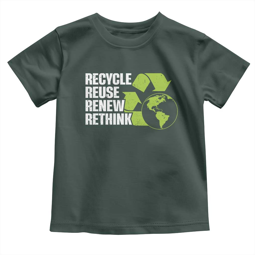 Recycle Reuse Renew Rethink Environmental Activism Toddler T Shirt