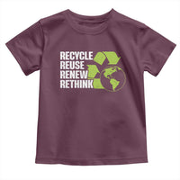Recycle Reuse Renew Rethink Environmental Activism Toddler T Shirt