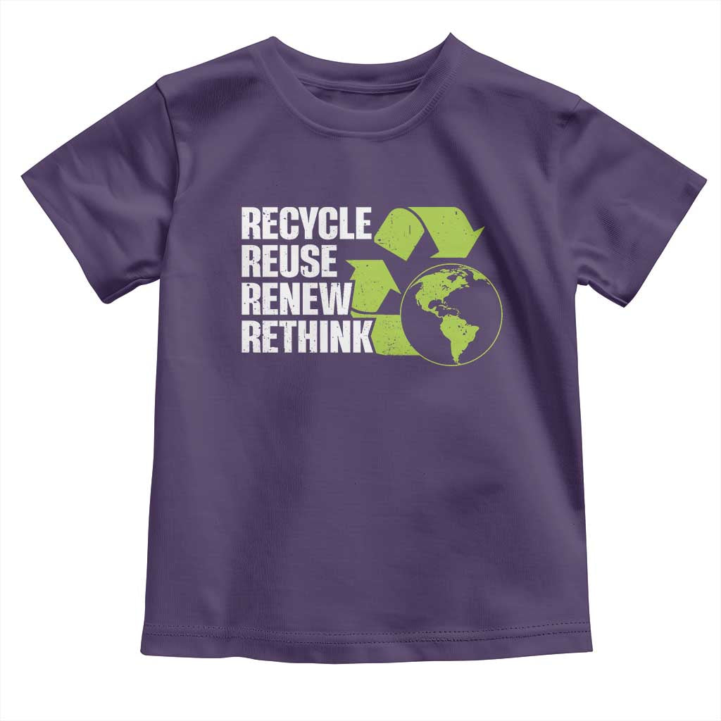 Recycle Reuse Renew Rethink Environmental Activism Toddler T Shirt