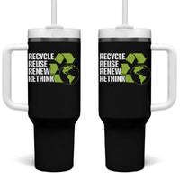 Recycle Reuse Renew Rethink Environmental Activism Tumbler With Handle