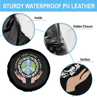 Earth Day Support Your Local Planet Spare Tire Cover Peace Sign Animals