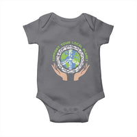 Earth Day Support Your Local Planet Baby Onesie Peace Sign Animals