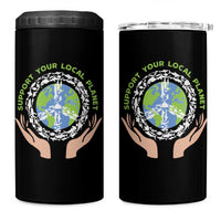 Earth Day Support Your Local Planet 4 in 1 Can Cooler Tumbler Peace Sign Animals