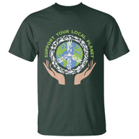 Earth Day Support Your Local Planet T Shirt Peace Sign Animals
