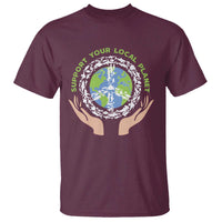 Earth Day Support Your Local Planet T Shirt Peace Sign Animals