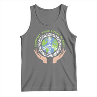 Earth Day Support Your Local Planet Tank Top Peace Sign Animals