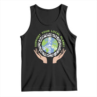 Earth Day Support Your Local Planet Tank Top Peace Sign Animals