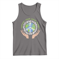 Earth Day Support Your Local Planet Tank Top Peace Sign Animals